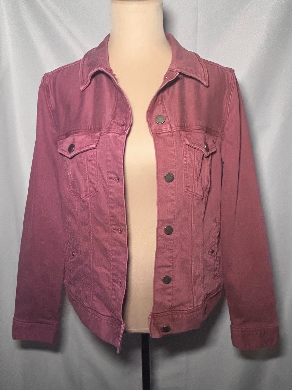 Liverpool Denim Jacket in Raspberry Jam - Picture 2 of 16